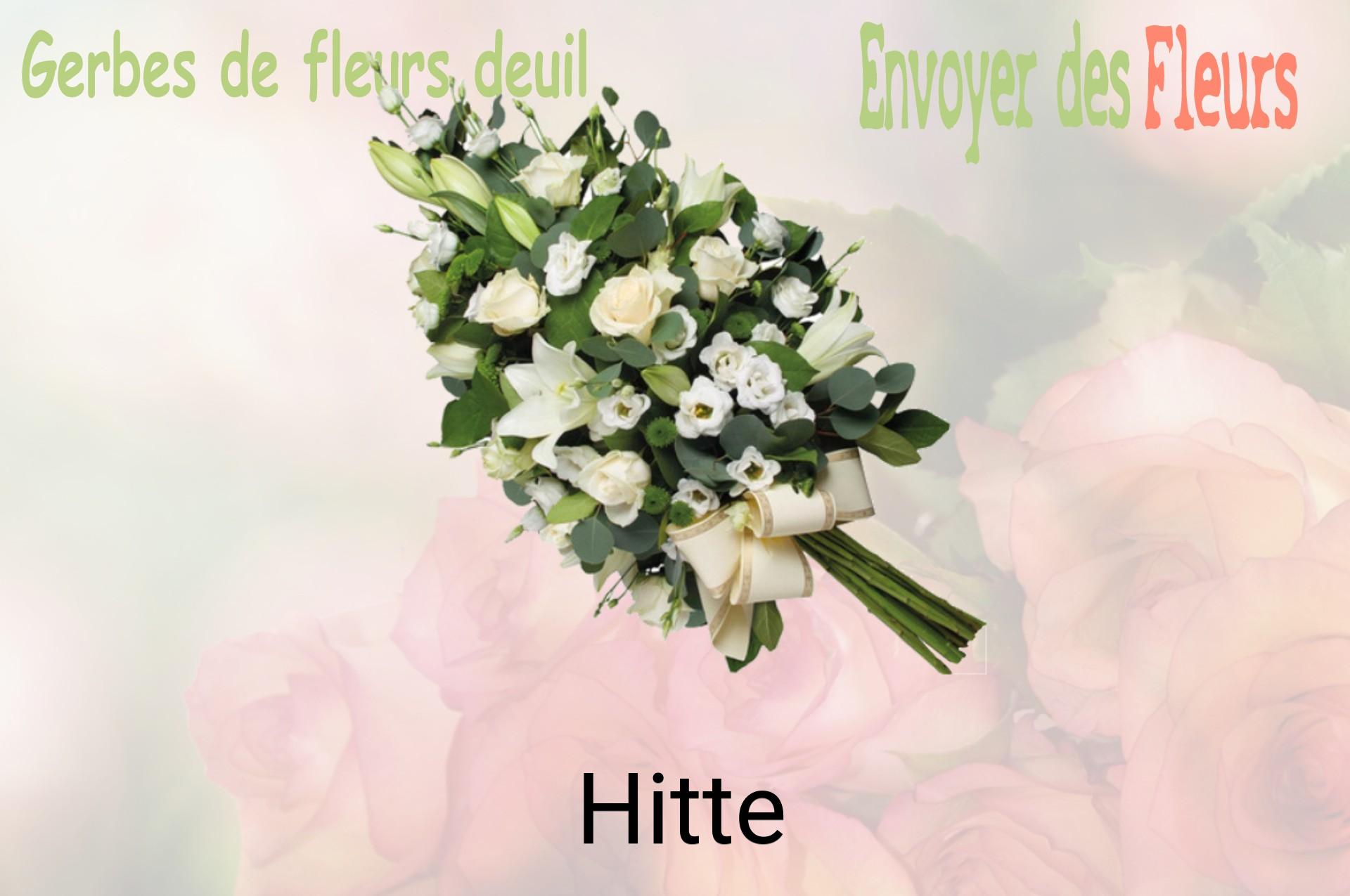 Gerbe de fleurs de deuil livrée à Hitte
